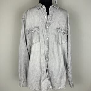 Mossimo Supply Co. X-Large Men’s Button Up Washed Gray Casual